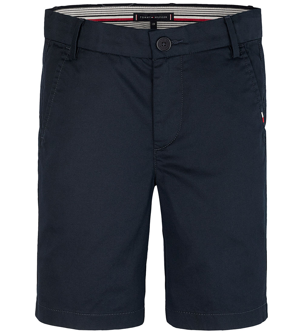 Tommy Hilfiger Stuttbuxur - Chino - Dark Nótt Dökkblátt
