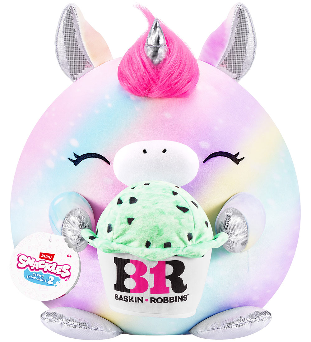 Snackles Soft Toy - 35 cm - The Unicorn Marty w. Baskin Robbins