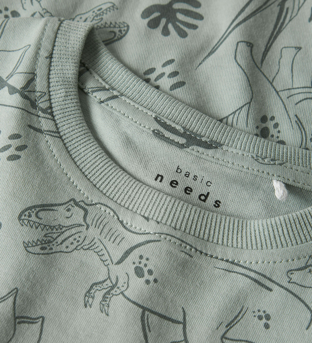 Name It T-Shirt - NmmValther - Aqua Grijs/Tone Dino