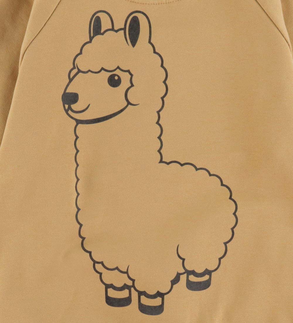 DYR-Cph Sweatshirt - Animal bellows - Beige outline Lama Buddy