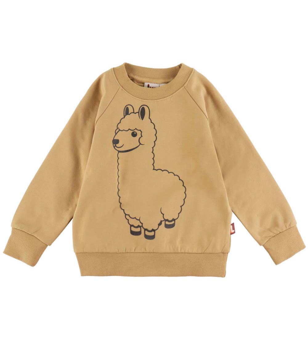 DYR-Cph Sweatshirt - Animal bellows - Beige outline Lama Buddy
