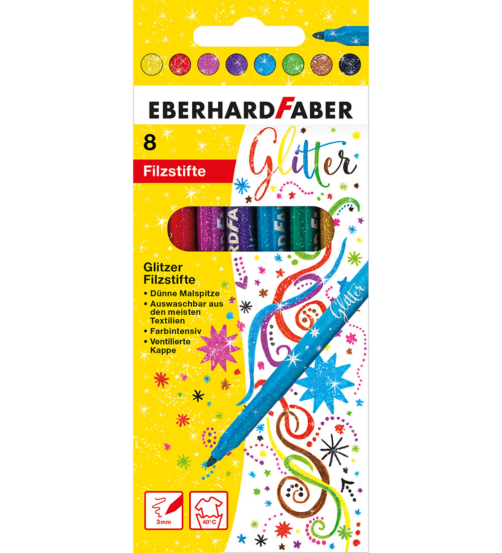 Eberhard Faber Markers - 8 pcs - Glitter