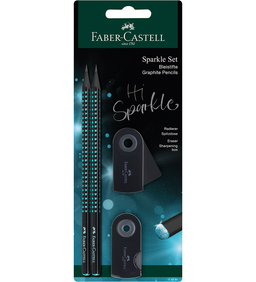Faber-Castell Pencil set - Sparkle - 4 Parts - Black Edition - M