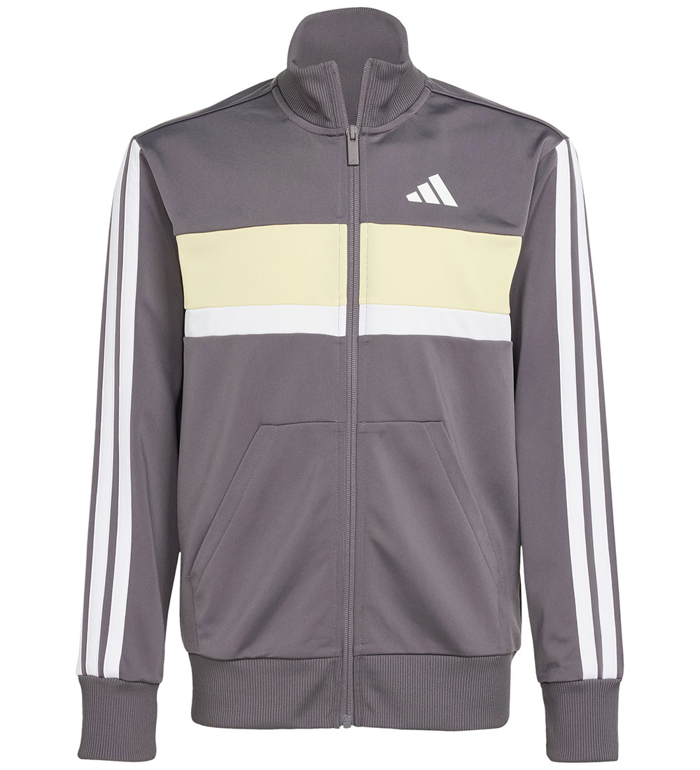 adidas Performance Sweatset - J 3S TIBERIO TS - GRESTR/White/POW