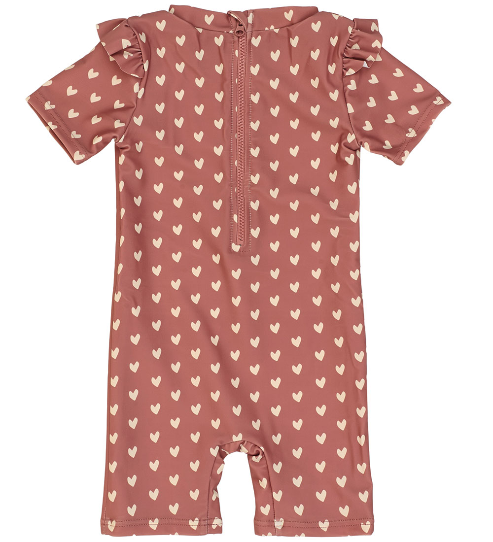 Petit Piao Coverall Swimsuit - Frills - Withered Rose Heart