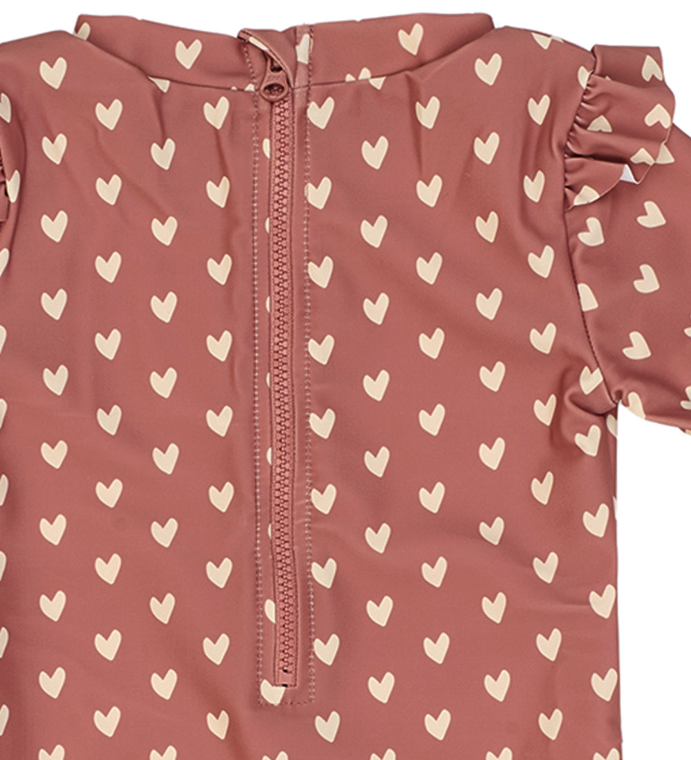 Petit Piao Coverall Swimsuit - Frills - Withered Rose Heart