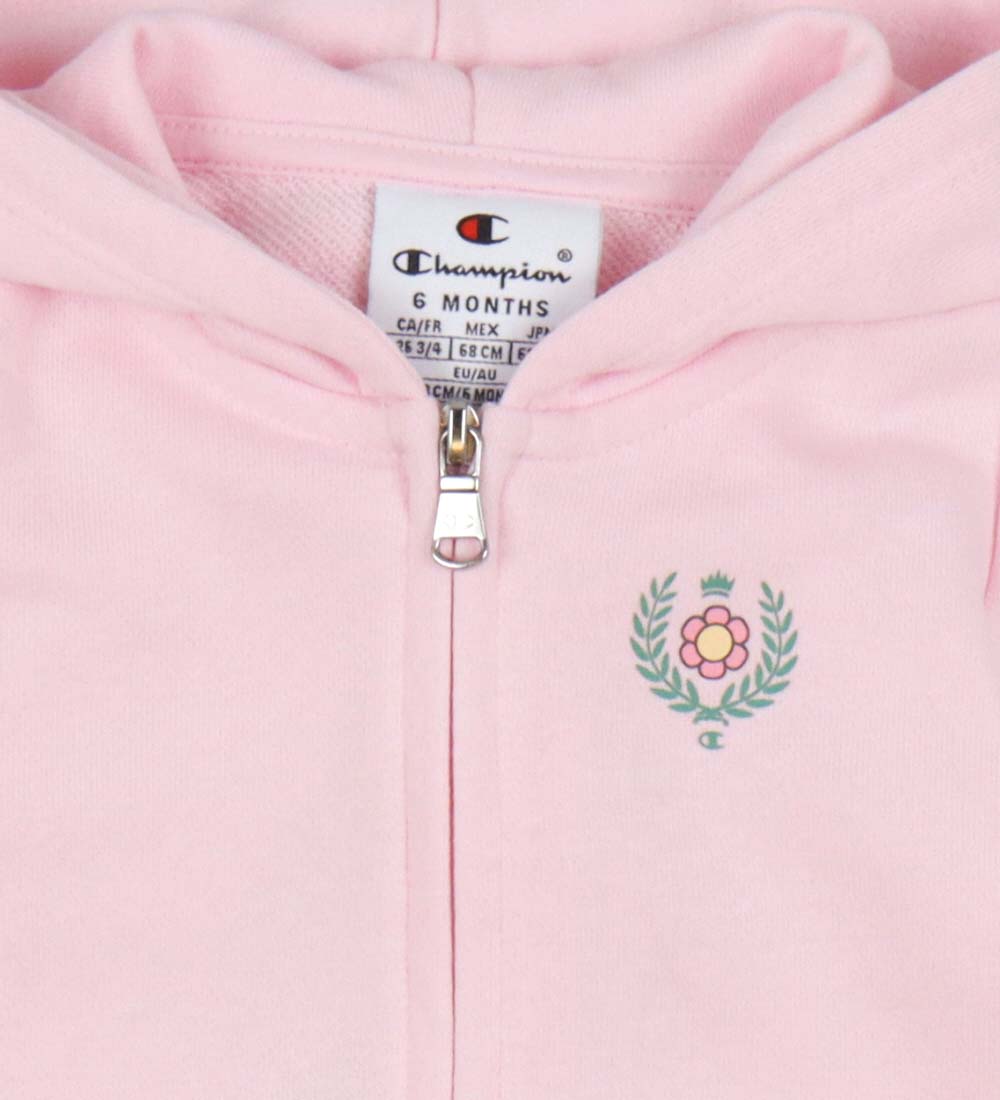 Champion Set - Cardigan/Byxor - Rosa/Svart m. Logo