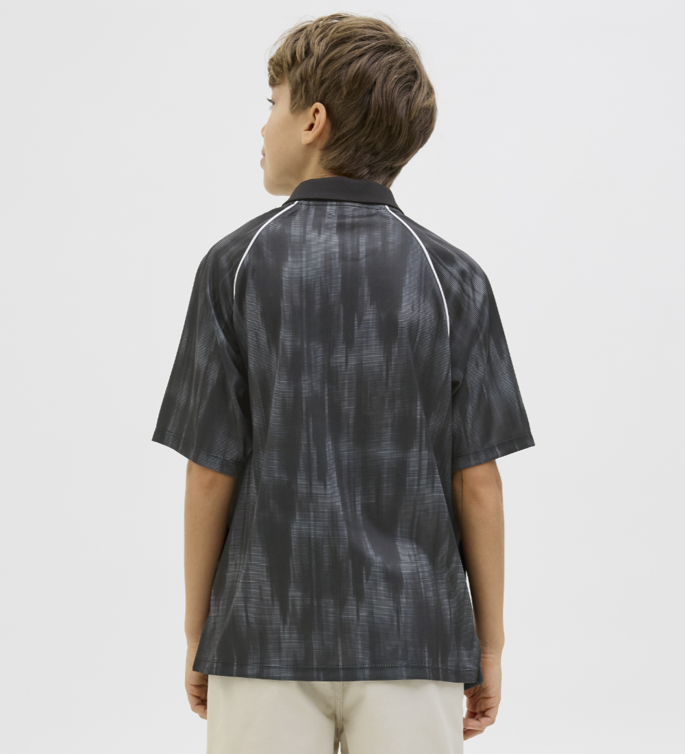 Jack & Jones Polo - JcoLido - Black/Asphalt