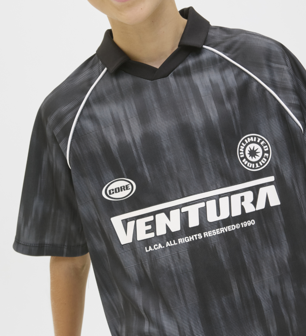 Jack & Jones Polo - JcoLido - Black/Asphalt