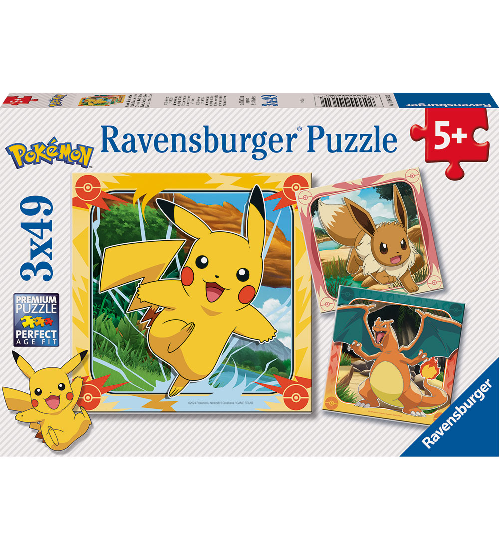 Ravensburger Jigsaw Puzzle - 3x49 Bricks - Pokémon