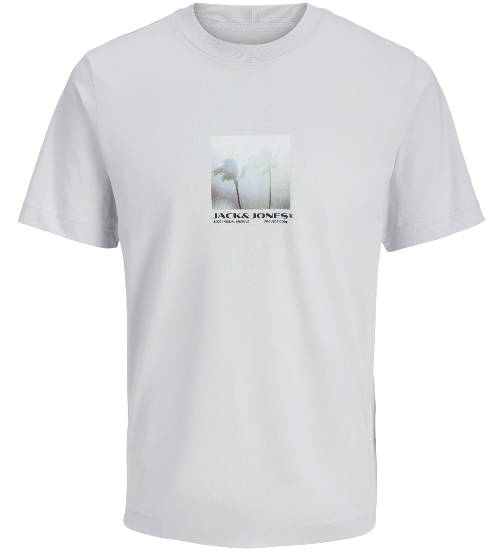 Jack & Jones - T-shirt - JcoCalma Photo - Gray Dawn