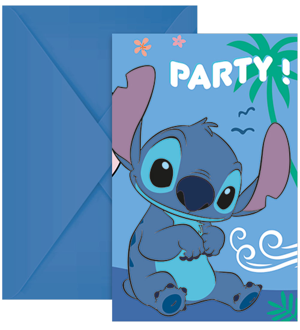 Decorata Party Invitations - 6-Pack - Stitch & Angel