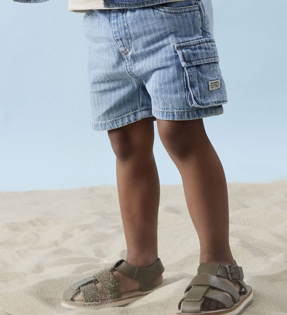 Name It Shorts - NmmRyan - Light Blue Denim/STRIPES