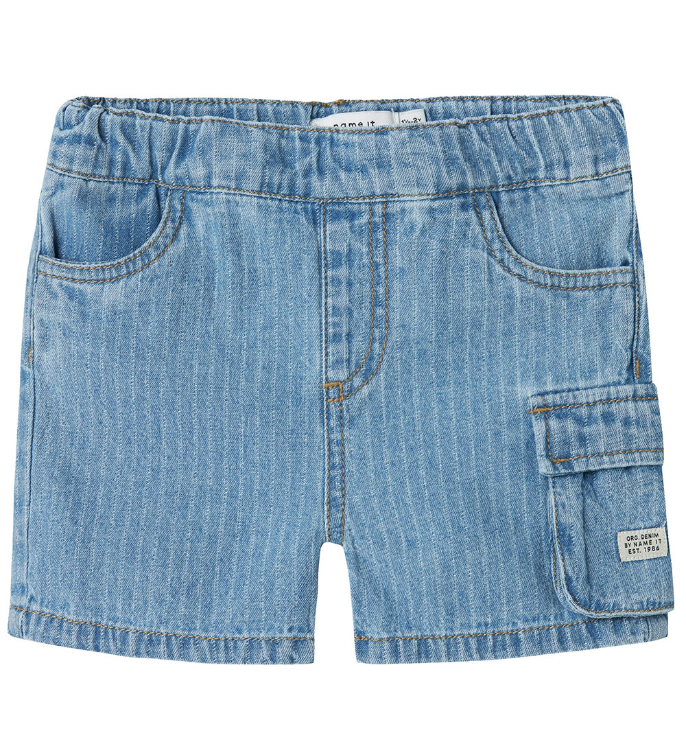 Name It Shorts - NmmRyan - Light Blue Denim/STRIPES