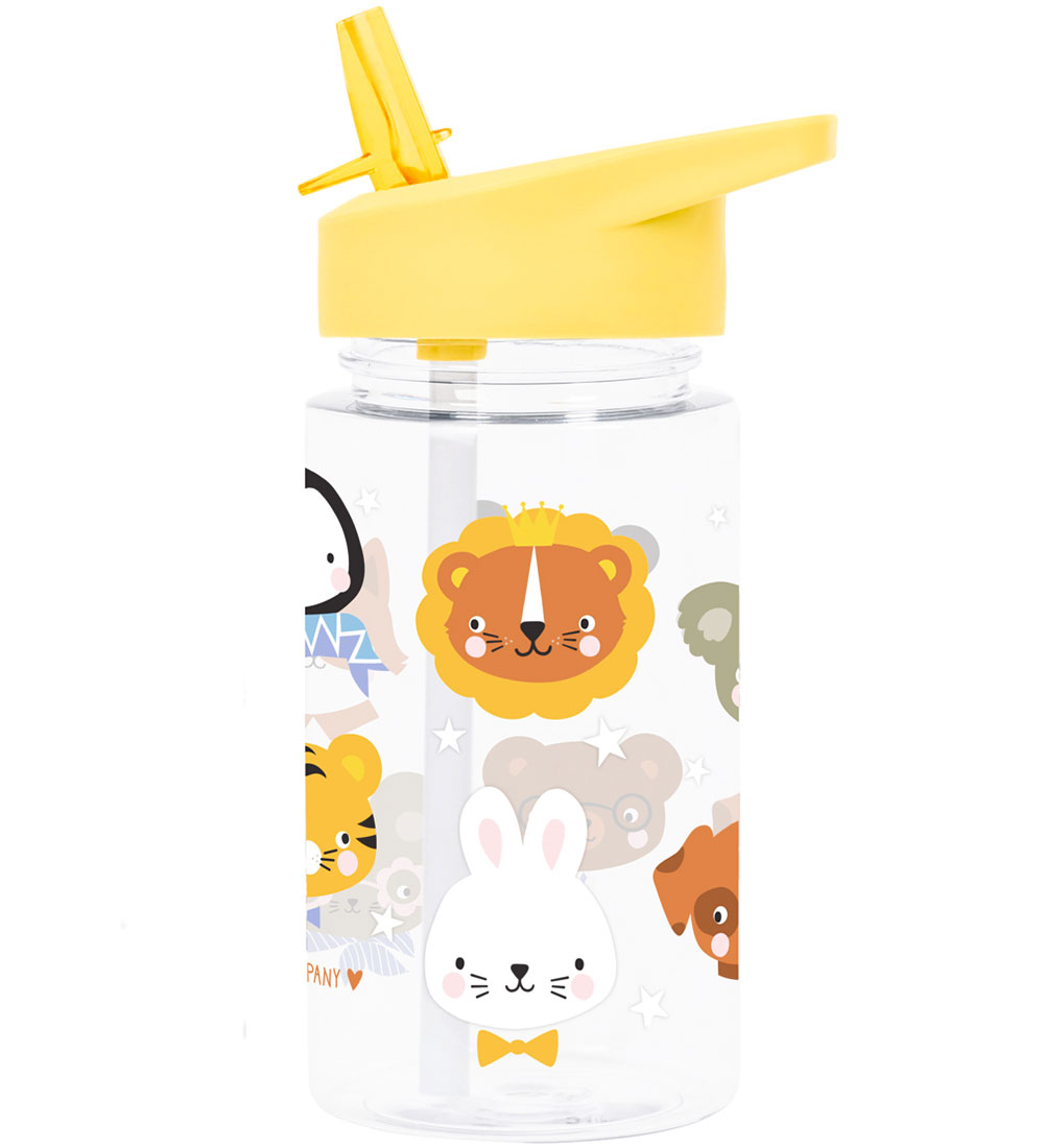 A Little Lovely Company Vatnsflaska - 450 ml - Animal Friends
