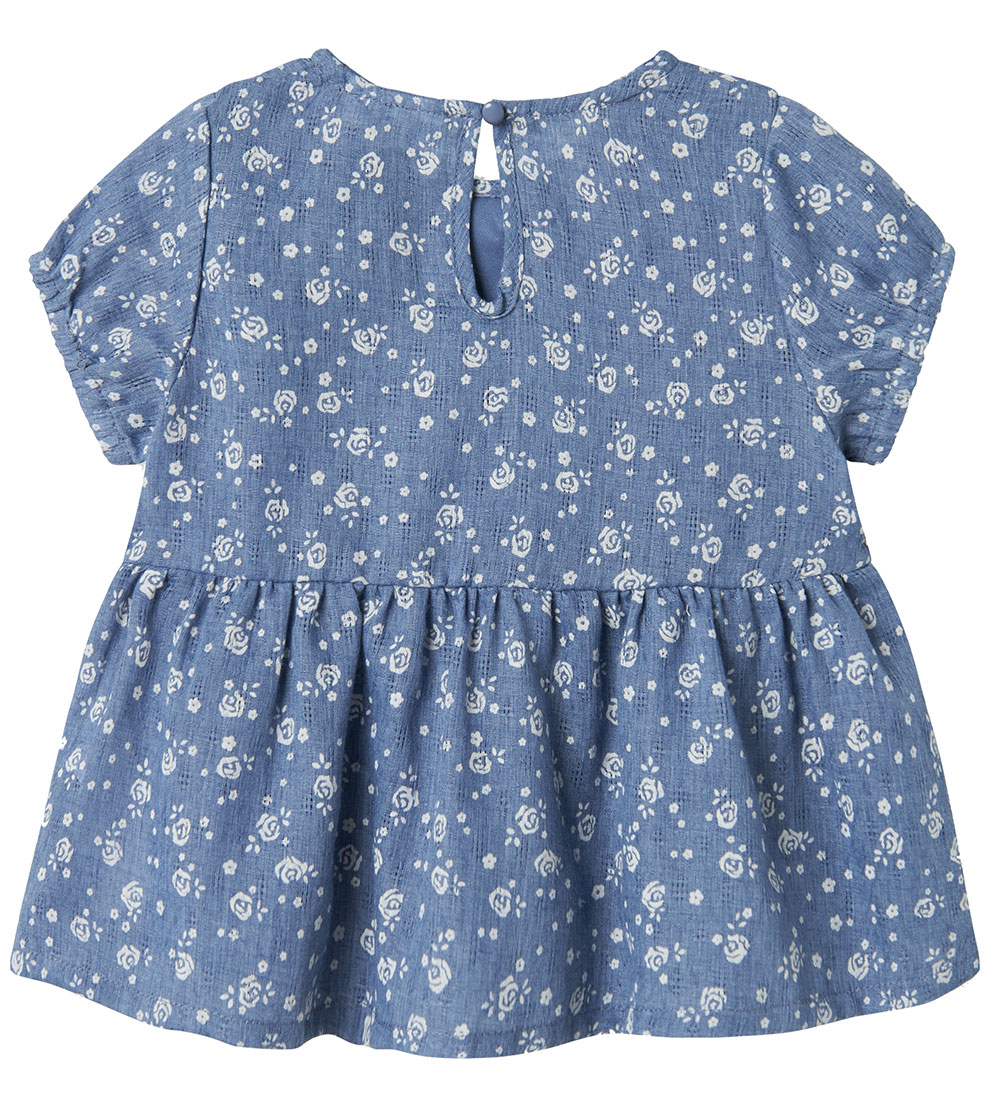 Name It Top - NmfHagy - Bleached Denim w. Flowers