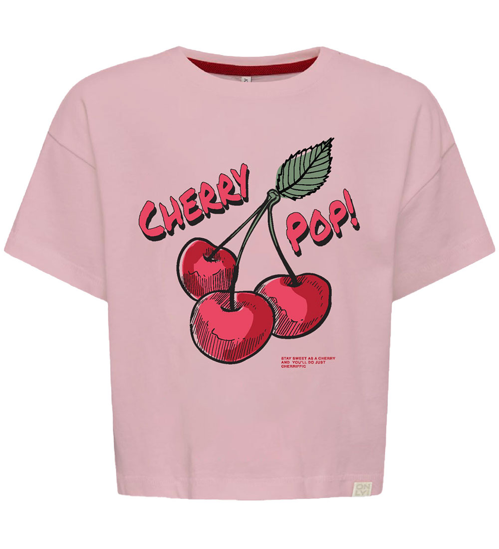 Kids Only T-shirt - KogCharlotte Life - Roseate Spoonbi/Cherry
