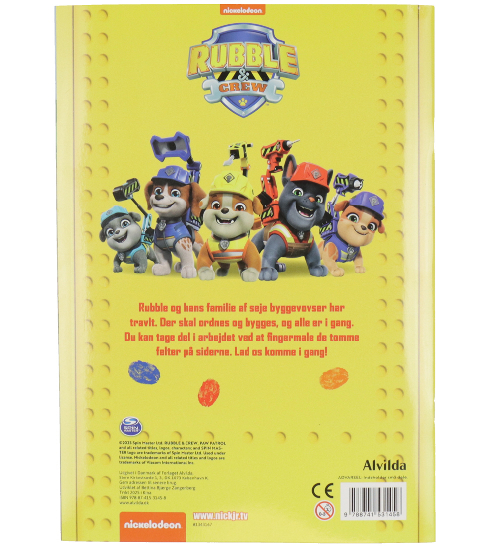 Alvida Book - Finger coloring book w. Rubble & Crew - Danish