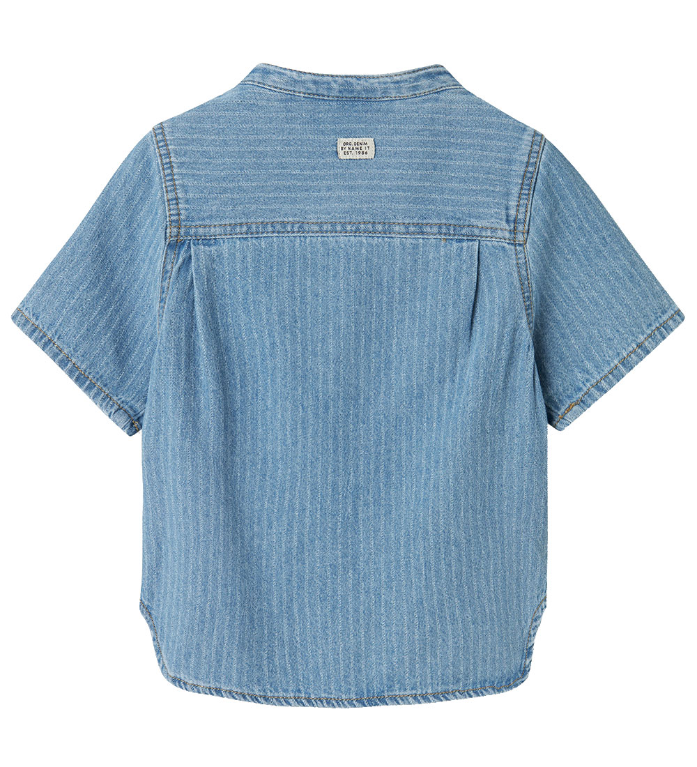 Name It Kauluspaita - NkmFelix - Light Blue Denim/Raidat
