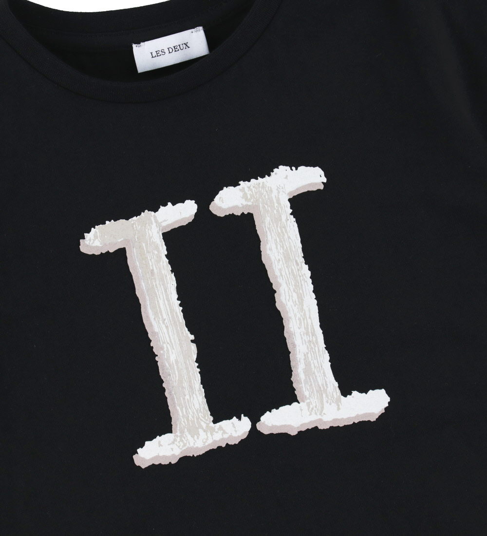 Les Deux T-shirt - Hand Drawn Encore - Black/Ivory