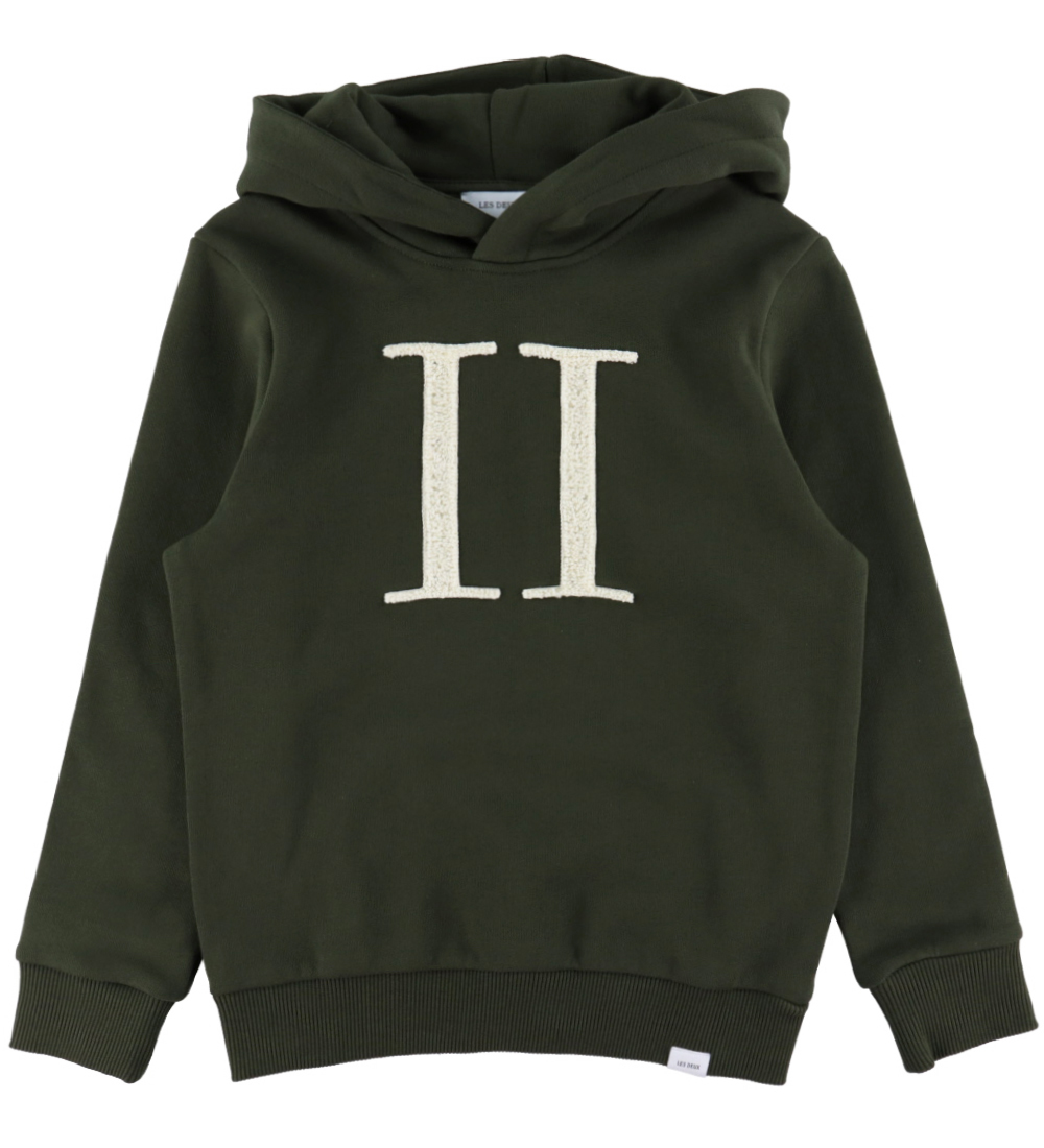 Les Deux Hoodie - Encore Bouclé - Forest Green/Ivory