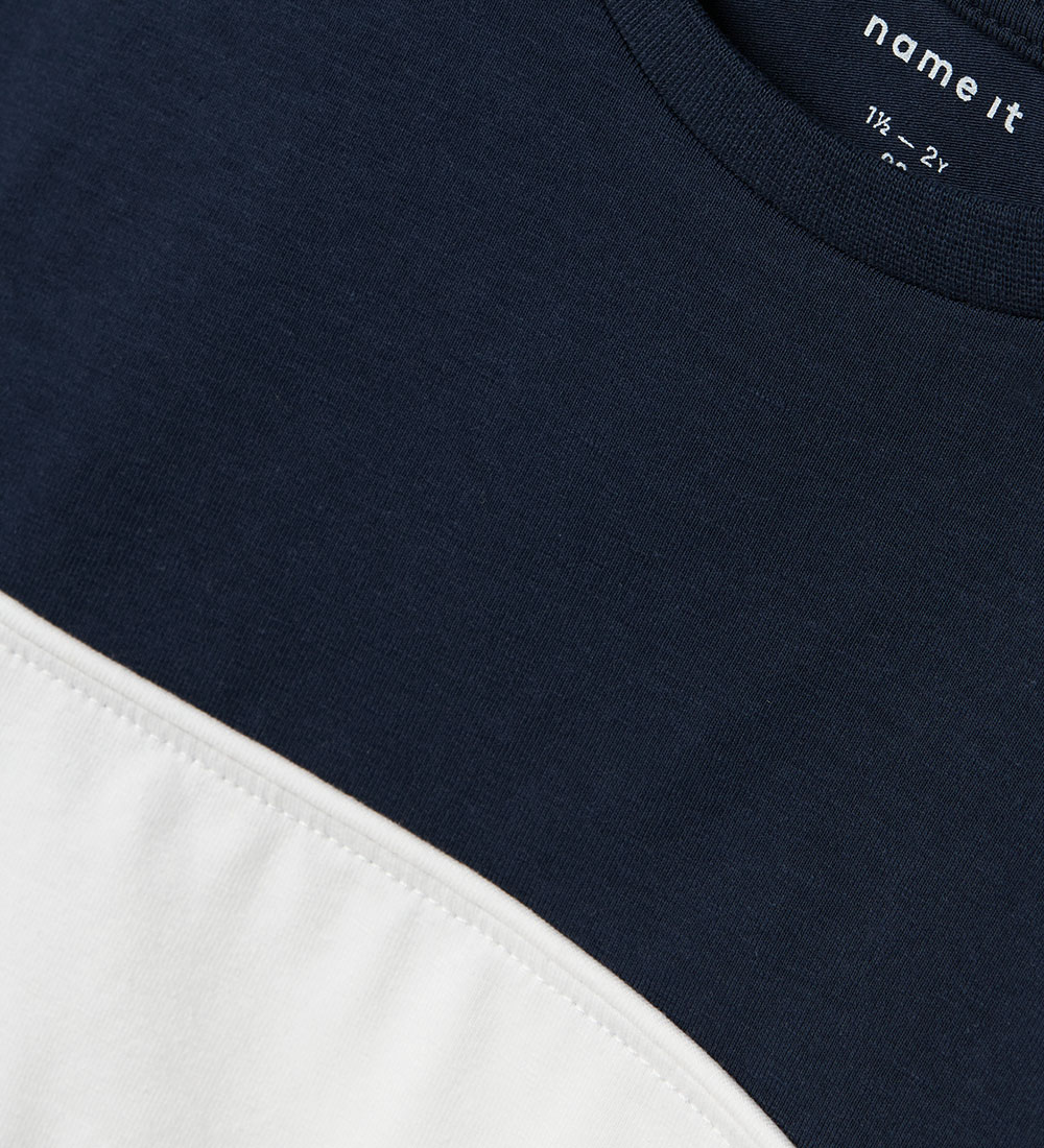 Name It T-shirt - NmmHanni Aqua Gray
