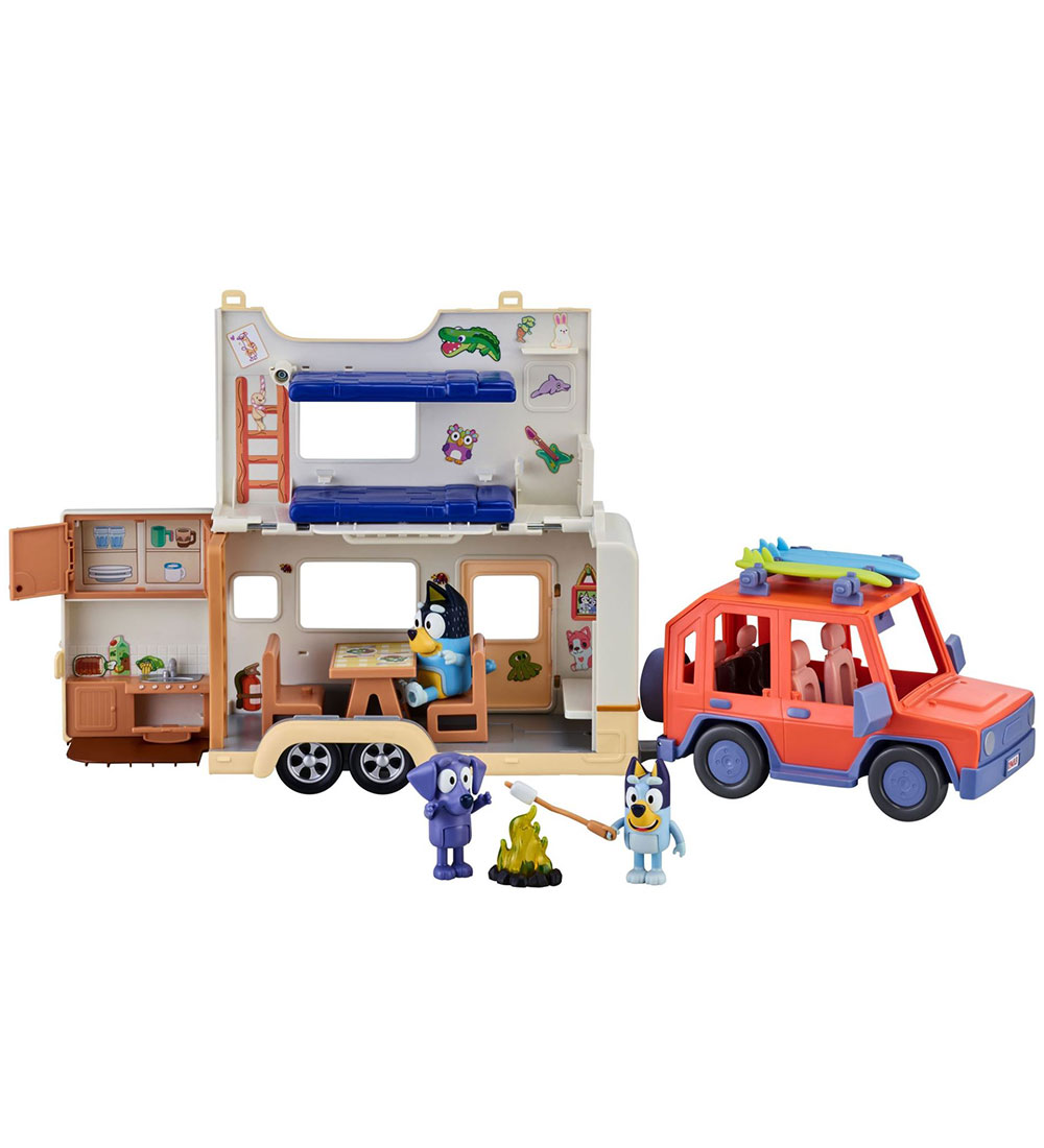 Bluey Play Set - 4WD and Caravan