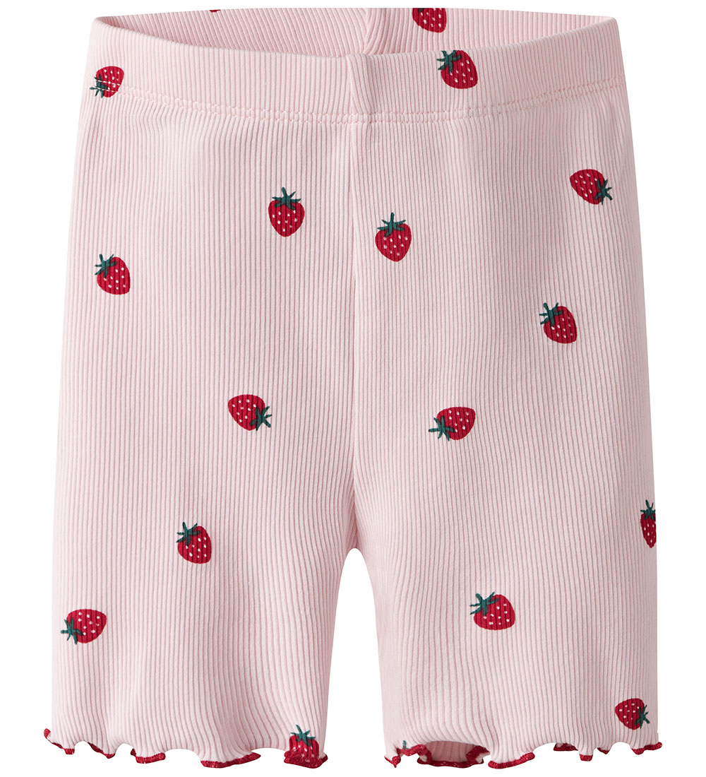Name It Bicycle Shorts - Rib - NmfJillie - Ballerina w. Strawber