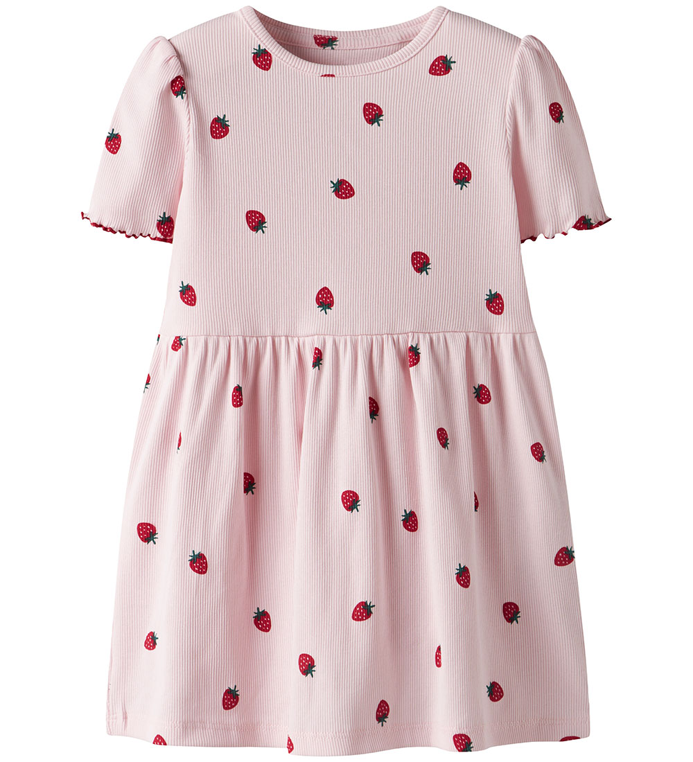 Name It Kleid - Rib - NmfJillie - Ballerina m. Erdbeere