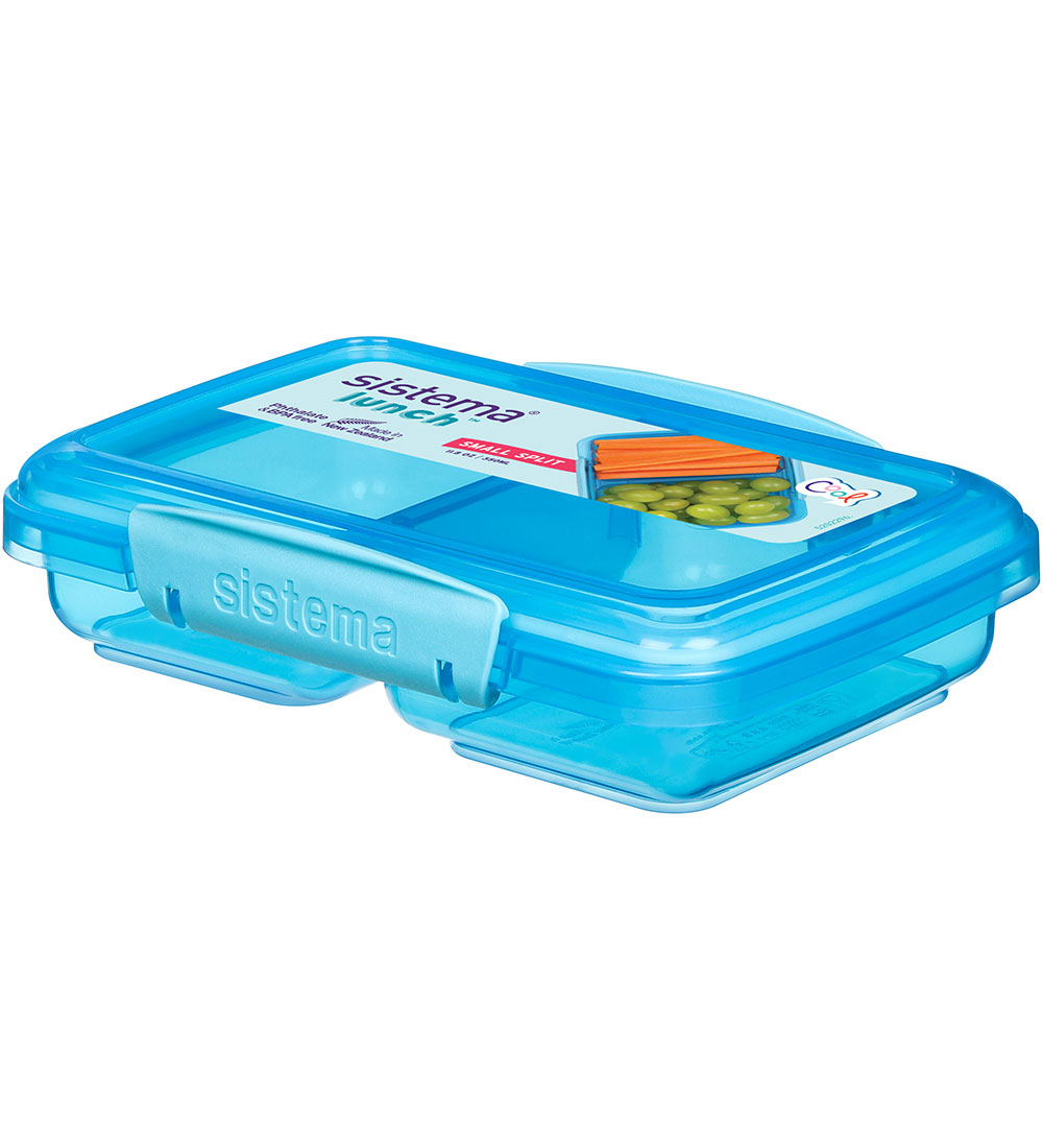 Boîte à Repas Sistema - Small Divisé - 350 ml - Bleu
