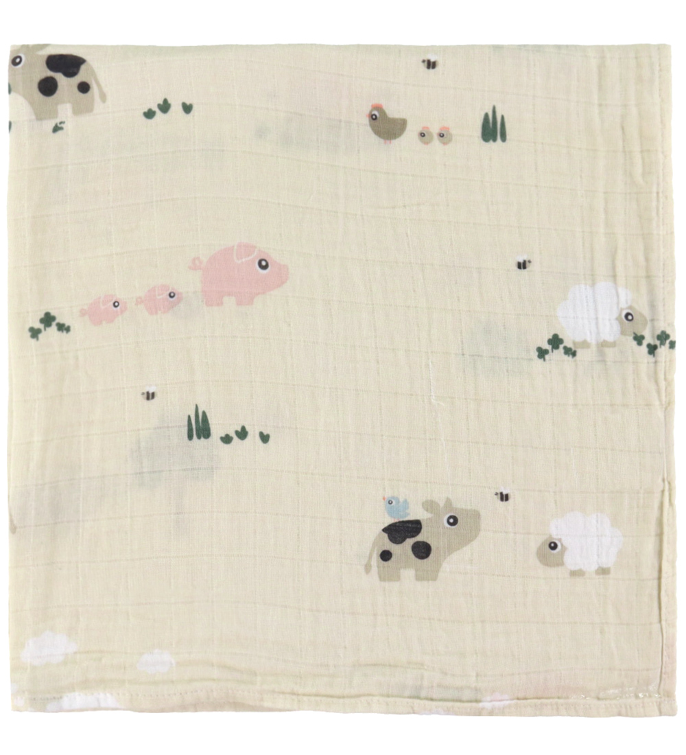 Done by Deer Baby Swaddle - Muslin - 120x120 cm - Tiny Farm - Sa