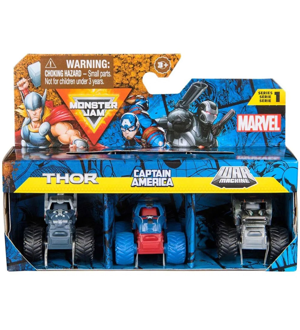 Monster Jam - 1:87 - Mini - Marvel - 3-Pack
