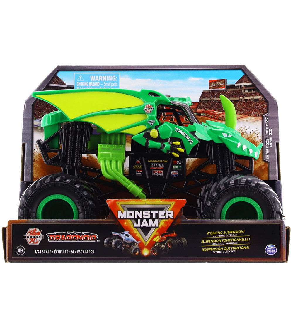 Monster Jam Samlare Truck - 1:24 - Bakugan - Grön Dragonoid