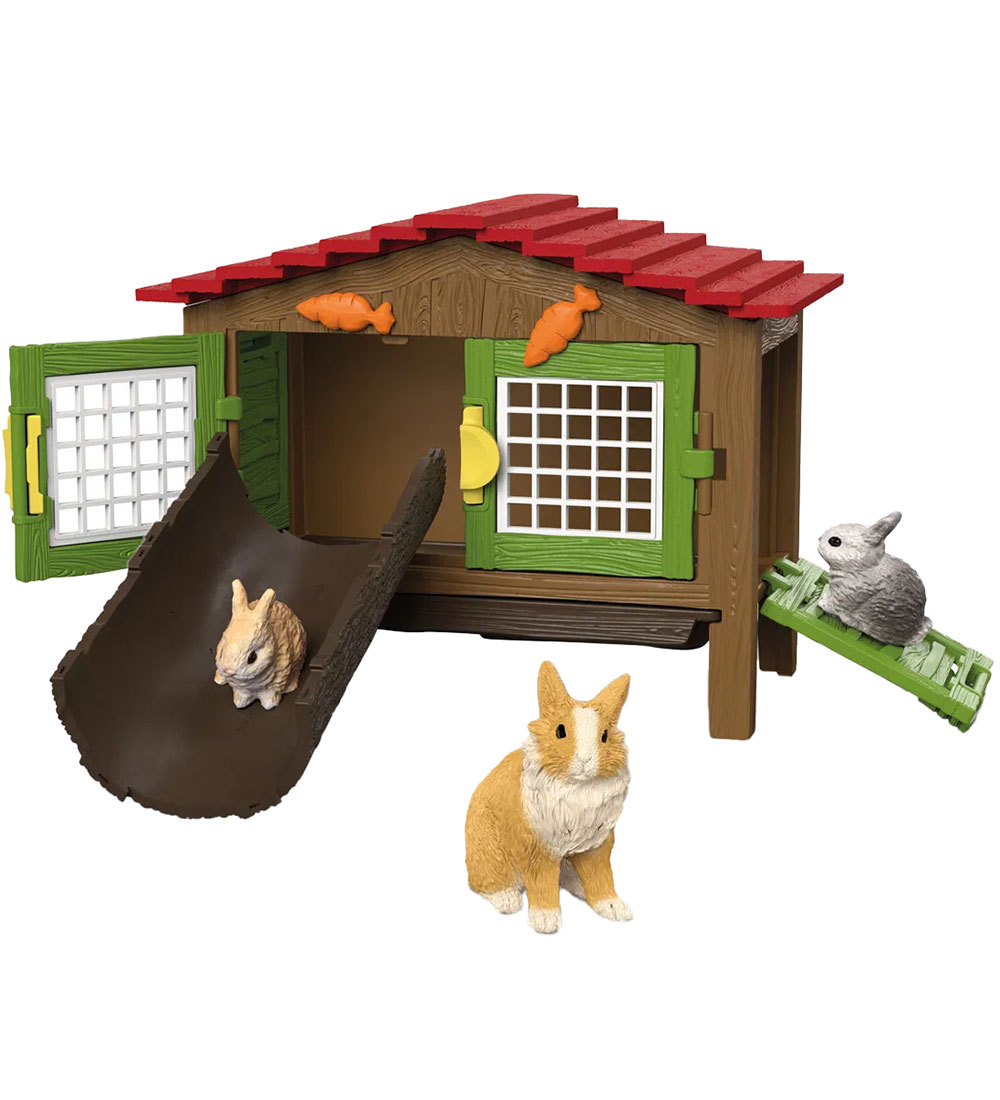 Schleich Farm World - Rabbit Cage with 3 Rabbits - 42728