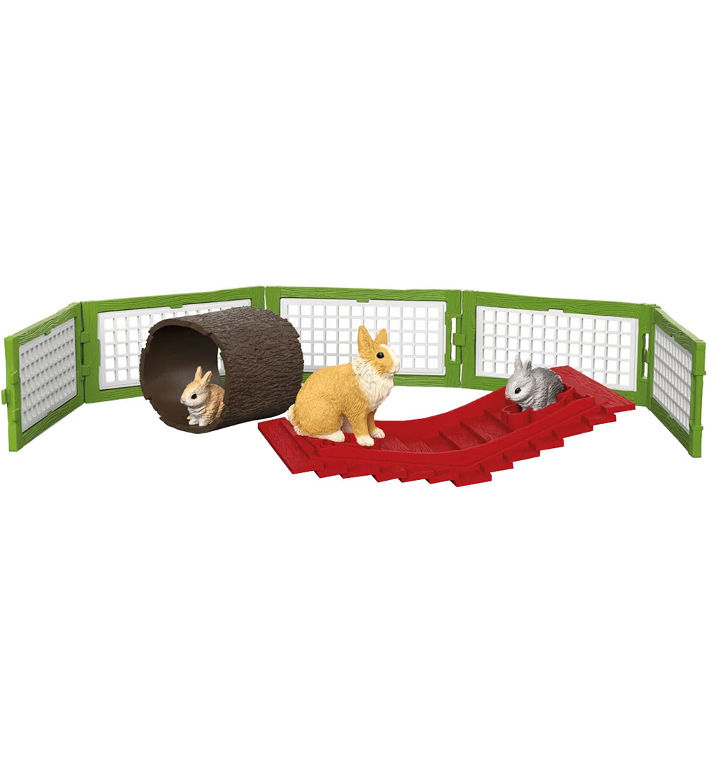 Schleich Farm World - Rabbit Cage with 3 Rabbits - 42728