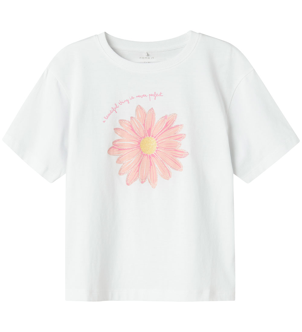 Name It T-shirt - NkfHelka - Lucent White