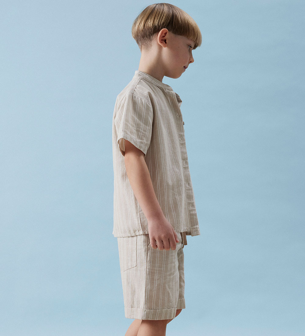 Chemise m/c Name It - Coton/Lin - NkmHalom - Peyotl