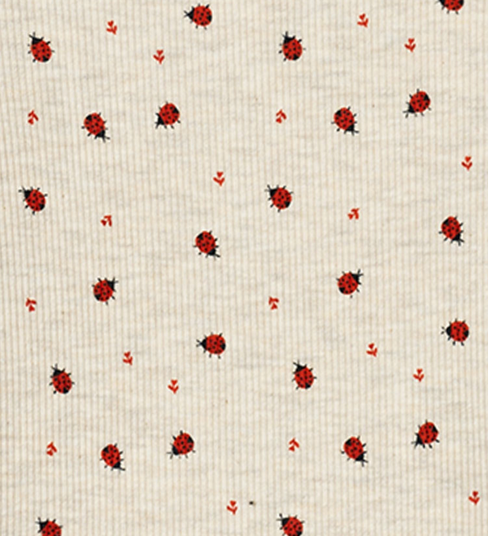 Name It Leggings - Rib - NmfDab - Peyote Melange w. Ladybugs