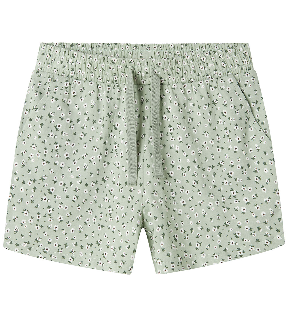 Name It Stuttbuxur - Noos - NkfVigga - Aqua Grár/Floral