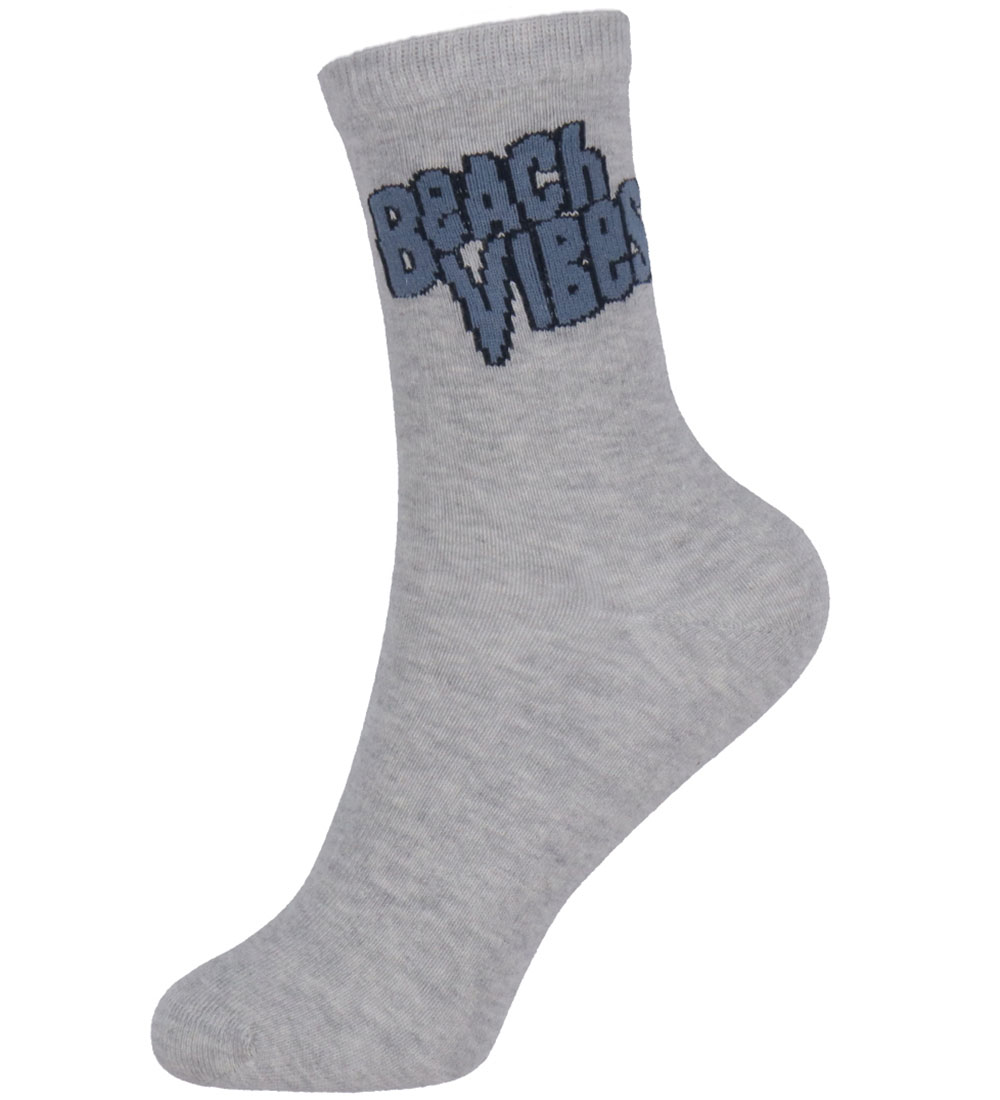Name It Sokkar - 5 Pakki - NkmVaks - Light Grey Melange/Strönd