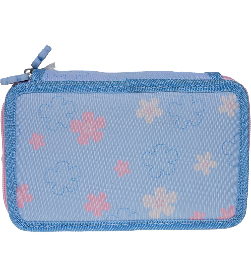 Disney Stitch Pencil Case w. Contents - Light Blue