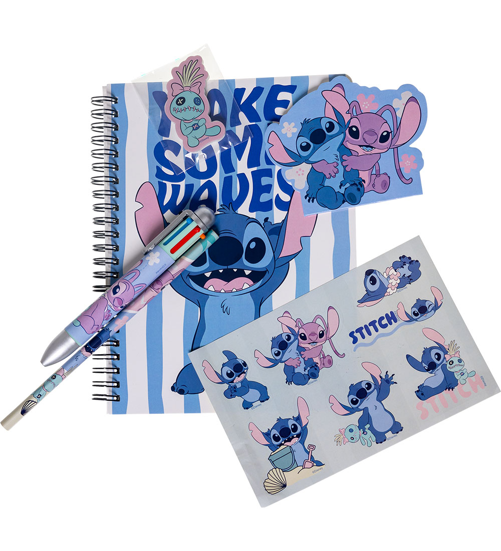 Disney Stitch Bleistiftset m. Kugelschreiber, Bleistift & Notizb