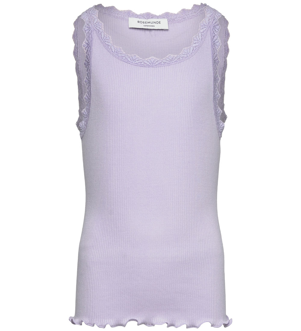 Rosemunde Topp - Rib - Modal/Bomull - Balta - Purple Heather