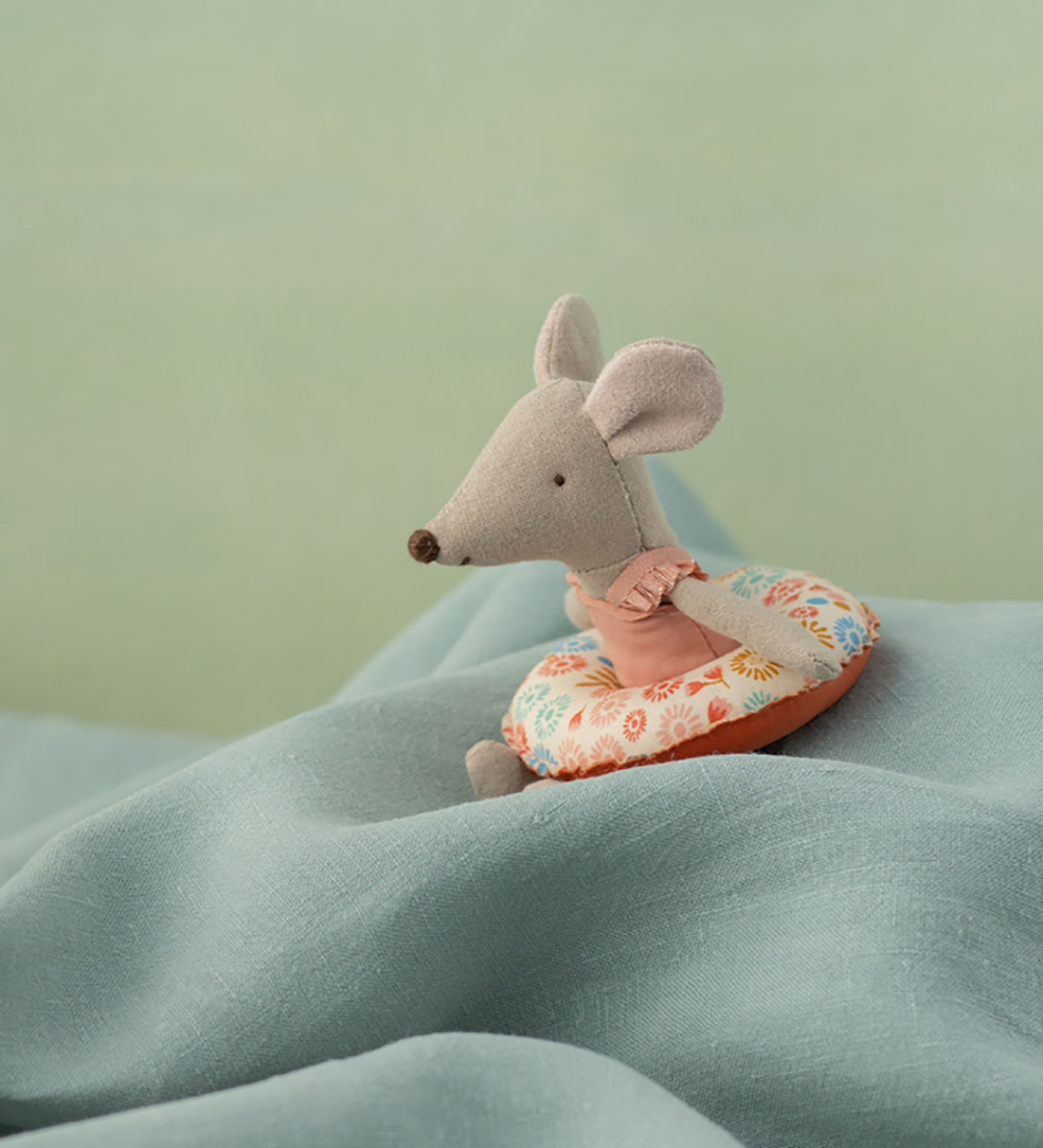 Maileg Mouse - Beach mouse w. Swim Ring - Little sister - Flower
