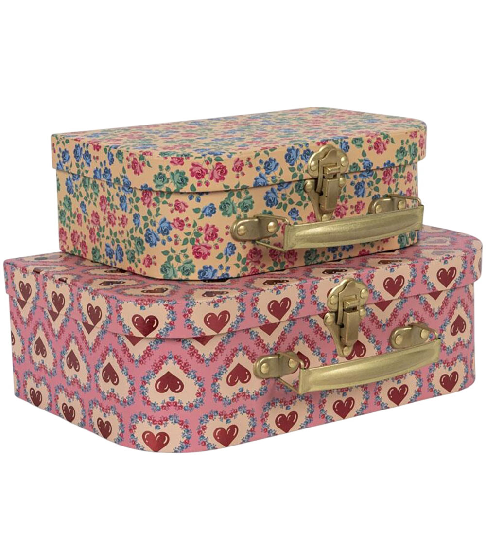 Konges Sløjd Cardboard Suitcase - 2-Pack - Pink