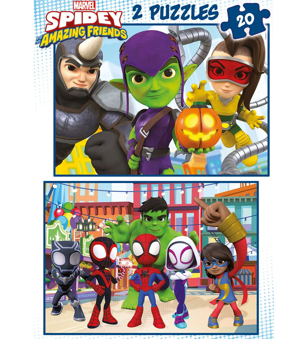 Educa Jigsaw Puzzle - 2x20 Bricks - Spidey & His Amazing Friends