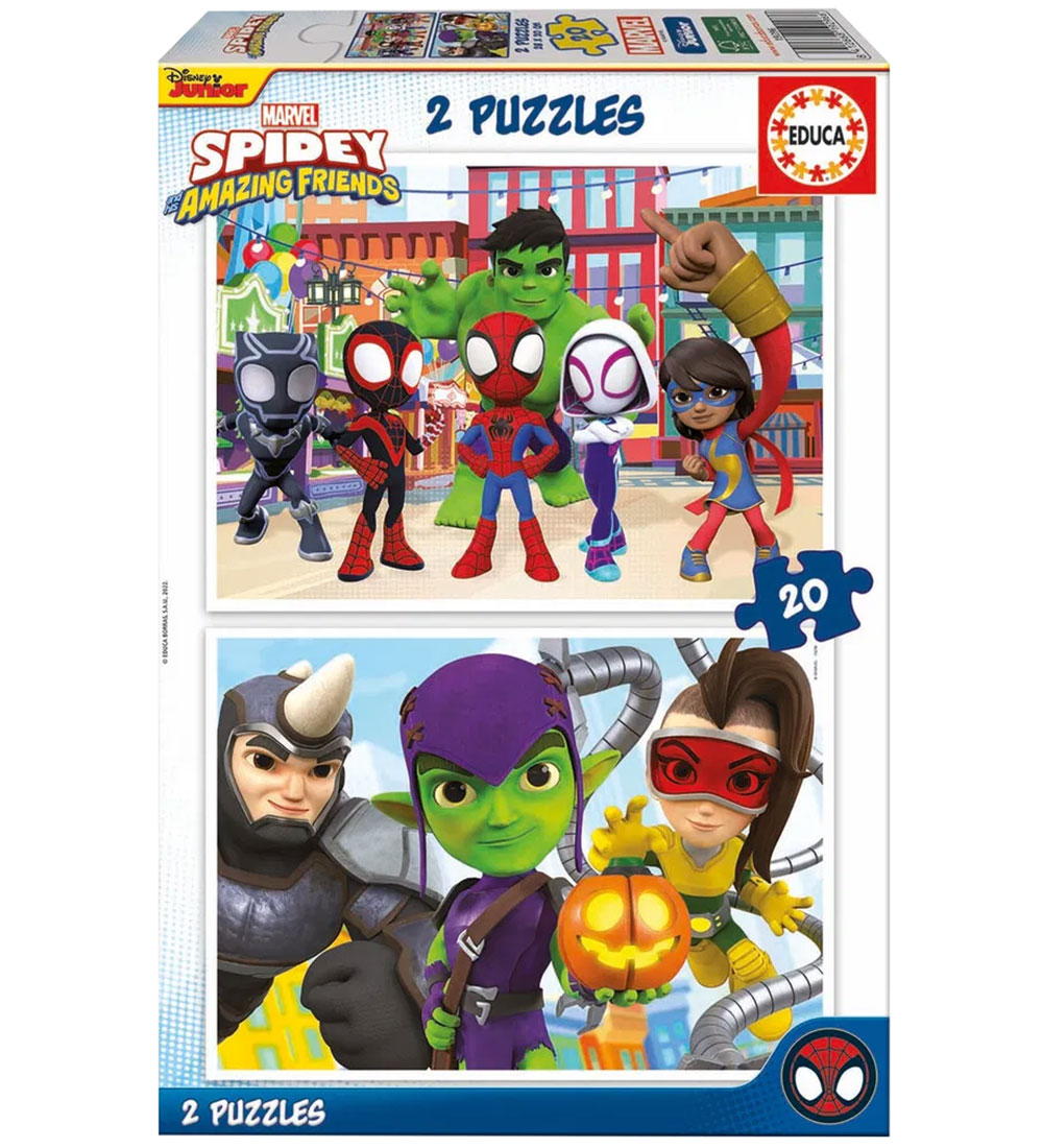 Educa Jigsaw Puzzle - 2x20 Bricks - Spidey & His Amazing Friends