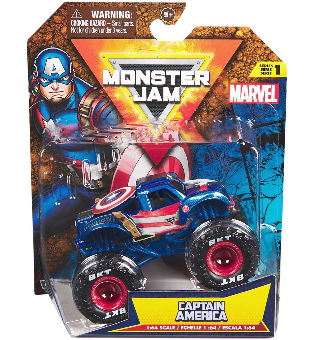 Monster Jam Truck - 1:64 - Marvel - Captain America