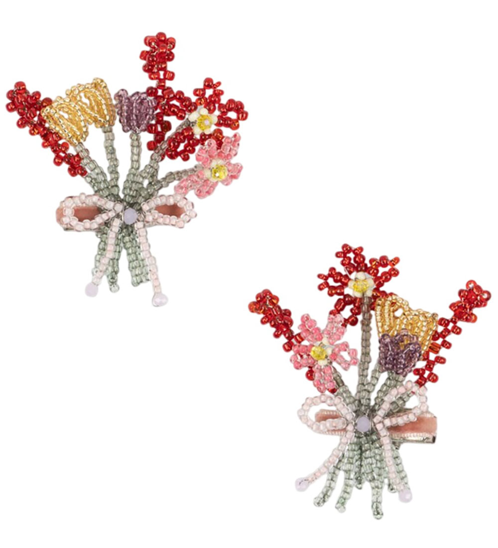Konges Sløjd Haarspange - 2er-Pack - Perlmutt Flower - Multi