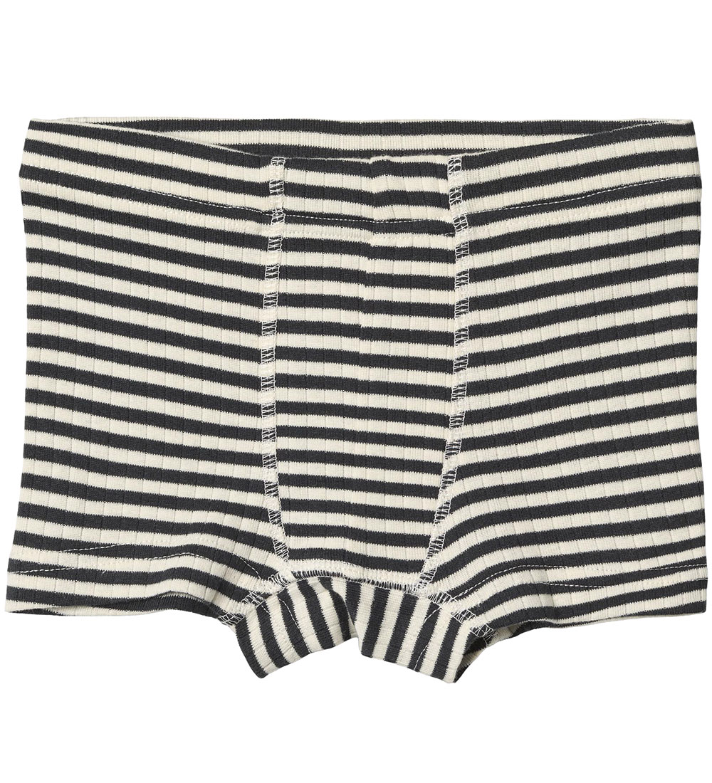 Wheat Boxers - 2-Pack - Rib - Louis - Navy Rib Stripe